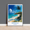 Bahamas Travel Poster Wall Art, Travel Print of Bahamas, Caribbean, Bahamas Art Lovers Gift, Caribbean Gift, Wall Art Print NQ Media Designs