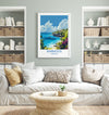Barbados Travel Print, Travel Poster of Barbados, Caribbean, Barbados Art Lovers Gift, Caribbean Gift, Wall Art Print