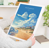 Southwold Travel Poster, Travel Print of Southwold, Southwold Art Lovers Gift, Suffolk Coast Wall Art NQ Media Designs