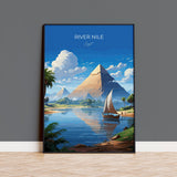River Nile Travel Poster, Travel Print of River Nile, Egypt Art Lovers Gift, River Nile Wall Art NQ Media Designs