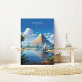 River Nile Travel Poster, Travel Print of River Nile, Egypt Art Lovers Gift, River Nile Wall Art NQ Media Designs