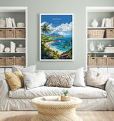 Antigua Travel Print Wall Art, Travel Poster of Antigua, Caribbean, Antigua Art Lovers Gift, Caribbean Gift, Wall Art Print NQ Media Designs