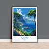 Capri Travel Print, Travel Poster of Capri, Italy, Capri Art Lovers Gift, Amalfi Coast Gift, Wall Art Print NQ Media Designs
