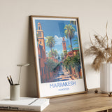 Marrakesh Travel Print Wall Art, Travel Poster of Marrakesh, Marrakesh Art Lovers Gift, Morocco Wall Art NQ Media Designs