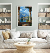 Lake Como Travel Print Wall Art, Travel Poster of Lake Como, Lake Como Art Lovers Gift, Italy, Italian Lakes Art Gift NQ Media Designs