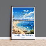 Sharm El-Sheikh Travel Print, Travel Poster of Sharm El-Sheikh, Egypt Art Lovers Gift, Sharm El-Sheikh Wall Art NQ Media Designs