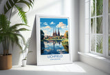 Lichfield Travel Print, Travel Poster of Lichfield, England, Staffordshire Art, Lichfield Art Lovers Gift, Wall Art Print NQ Media Designs