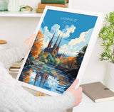 Lichfield Travel Poster, Travel Print of Lichfield, England, Staffordshire Art, Lichfield Art Lovers Gift, Wall Art Print NQ Media Designs