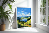 Peak District Travel Poster Wall Art, Travel Print of Peak District, Peak District Art Lovers Gift, English Countryside NQ Media Designs