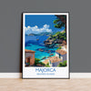 Majorca Travel Print, Travel Poster of Majorca, Balearic Islands Art Lovers Gift, Majorca Wall Art