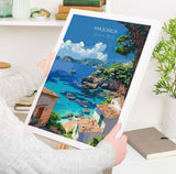 Majorca Travel Poster, Travel Print of Majorca, Balearic Islands Art Lovers Gift, Majorca Wall Art NQ Media Designs