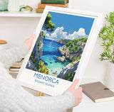 Menorca Travel Print, Travel Poster of Menorca, Balearic Islands Art Lovers Gift, Menorca Wall Art NQ Media Designs