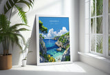 Menorca Travel Poster, Travel Print of Menorca, Balearic Islands Art Lovers Gift, Menorca Wall Art NQ Media Designs