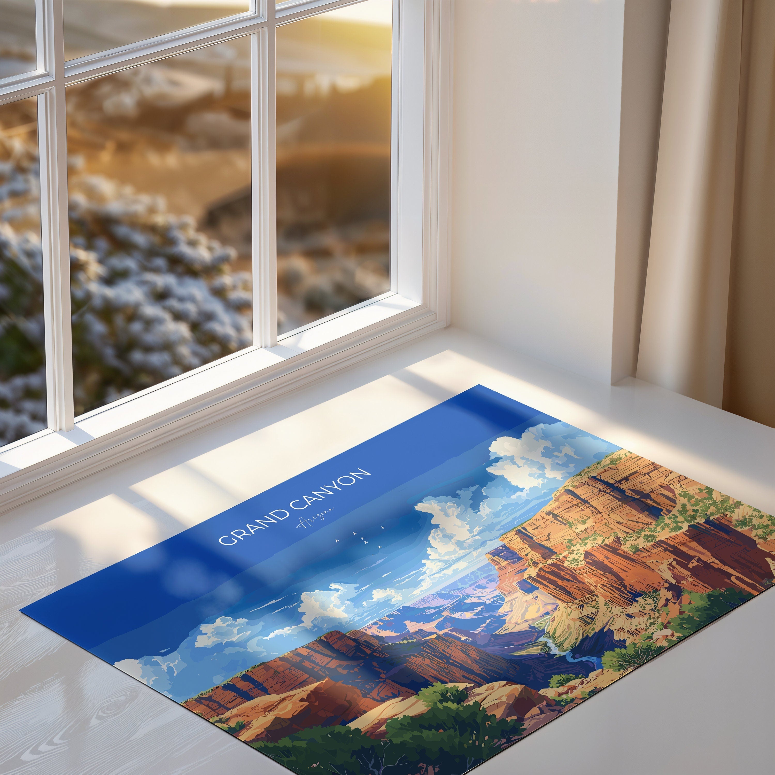 Grand Canyon Landscape Travel Print Wall Art, Travel Poster of Grand Canyon, Grand Canyon Art Lovers Gift, Arizona, USA Travel Art NQ Media Designs