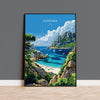 Sardinia Travel Print Wall Art, Travel Poster of Sardinia, Sardinia Art Lovers Gift, Italy, Italian Art Gift NQ Media Designs