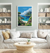 Sardinia Travel Print Wall Art, Travel Poster of Sardinia, Sardinia Art Lovers Gift, Italy, Italian Art Gift NQ Media Designs