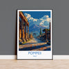 Pompeii Travel Poster Wall Art, Travel Print of Pompeii, Pompeii Art Lovers Gift, Italy, Italian Art Gift