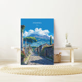 Pompeii Travel Print Wall Art, Travel Poster of Pompeii, Pompeii Art Lovers Gift, Italy, Italian Art Gift NQ Media Designs