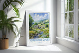 Yorkshire Dales Poster, Travel Print of Yorkshire Dales, England, Yorkshire Dales Art Lovers Gift, Travel Watercolour Gift NQ Media Designs