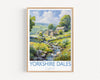 Yorkshire Dales Print, Travel Poster of Yorkshire Dales, England, Yorkshire Dales Art Lovers Gift, Travel Watercolour Gift NQ Media Designs