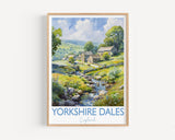 Yorkshire Dales Print, Travel Poster of Yorkshire Dales, England, Yorkshire Dales Art Lovers Gift, Travel Watercolour Gift NQ Media Designs