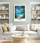 Bahamas Travel Print, Travel Poster of Bahamas, Caribbean, Bahamas Art Lovers Gift, Caribbean Gift, Wall Art Print NQ Media Designs