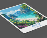 Krabi Travel Print, Travel Poster of Krabi, Thailand, Krabi Art Lovers Gift, Wall Art Print NQ Media Designs