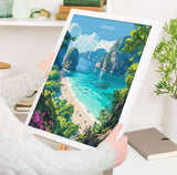 Krabi Travel Poster Wall Art, Travel Print of Krabi, Thailand, Krabi Art Lovers Gift, Birthday Gift Print NQ Media Designs