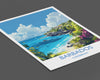 Barbados Travel Print, Travel Poster of Barbados, Caribbean, Barbados Art Lovers Gift, Caribbean Gift, Wall Art Print