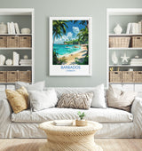Barbados Travel Print, Travel Poster of Barbados, Caribbean, Barbados Art Lovers Gift, Caribbean Gift, Wall Art Print NQ Media Designs