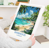 Barbados Travel Print, Travel Poster of Barbados, Caribbean, Barbados Art Lovers Gift, Caribbean Gift, Wall Art Print NQ Media Designs