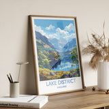 Lake District Travel Print Wall Art, Travel Poster of Lake District, Lake District Art Lovers Gift, English Countryside NQ Media Designs
