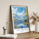 Lake District Travel Print Wall Art, Travel Poster of Lake District, Lake District Art Lovers Gift, English Countryside NQ Media Designs