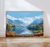 Lake District Landscape Travel Poster Wall Art, Travel Print of Lake District, Lake District Art Lovers Gift, Cumbria, English Countryside NQ Media Designs