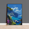 Capri Travel Poster, Travel Print of Capri, Italy, Capri Art Lovers Gift, Amalfi Coast Gift, Wall Art Print