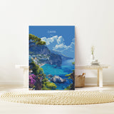 Capri Travel Poster, Travel Print of Capri, Italy, Capri Art Lovers Gift, Amalfi Coast Gift, Wall Art Print NQ Media Designs