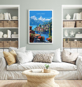 Lake Como Travel Print Wall Art, Travel Poster of Lake Como, Lake Como Art Lovers Gift, Italy, Italian Lakes Art Gift NQ Media Designs