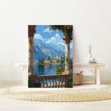 Lake Como Travel Print Wall Art, Travel Poster of Lake Como, Lake Como Art Lovers Gift, Italy, Italian Lakes Art Gift NQ Media Designs