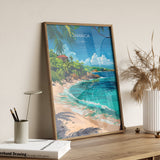 Jamaica Travel Poster, Travel Print of Jamaica, Caribbean, Jamaica Art Lovers Gift, Caribbean Gift, Wall Art Print NQ Media Designs