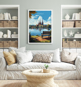 Lichfield Travel Poster, Travel Print of Lichfield, England, Staffordshire Art, Lichfield Art Lovers Gift, Wall Art Print NQ Media Designs