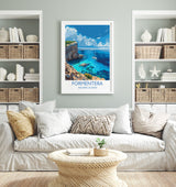 Formentera Travel Print, Travel Poster of Formentera, Balearic Islands Art Lovers Gift, Formentera Wall Art NQ Media Designs