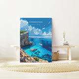 Formentera Travel Poster, Travel Print of Formentera, Balearic Islands Art Lovers Gift, Formentera Wall Art NQ Media Designs