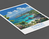 Cyprus Travel Print, Travel Poster of Cyprus, Mediterranean, Cyprus Art Lovers Gift, Cyprus Wall Art