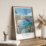Menorca Travel Print, Travel Poster of Menorca, Balearic Islands Art Lovers Gift, Menorca Wall Art NQ Media Designs