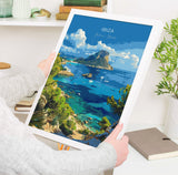 Ibiza Travel Poster, Travel Print of Ibiza, Balearic Islands Art Lovers Gift, Ibiza Wall Art NQ Media Designs