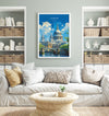 London Travel Poster Wall Art, Travel Print of London, London Art Lovers Gift, St Pauls Cathedral Art Gift