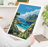 Sardinia Travel Print Wall Art, Travel Poster of Sardinia, Sardinia Art Lovers Gift, Italy, Italian Art Gift NQ Media Designs