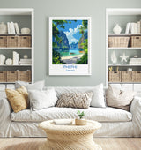 Phi Phi Travel Print, Travel Poster of Phi Phi, Thailand, Phi Phi Islands Art Lovers Gift, Wall Art Print NQ Media Designs