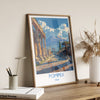 Pompeii Travel Poster Wall Art, Travel Print of Pompeii, Pompeii Art Lovers Gift, Italy, Italian Art Gift