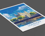 London Travel Print Wall Art, Travel Poster of London, London Art Lovers Gift, Tower of London Art Gift NQ Media Designs